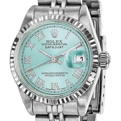 rolex steel 18kw bezel lady diamond ice blue watch|Rolex Lady 69160 BOX&PAPERS Year 1991 Automatic Steel .